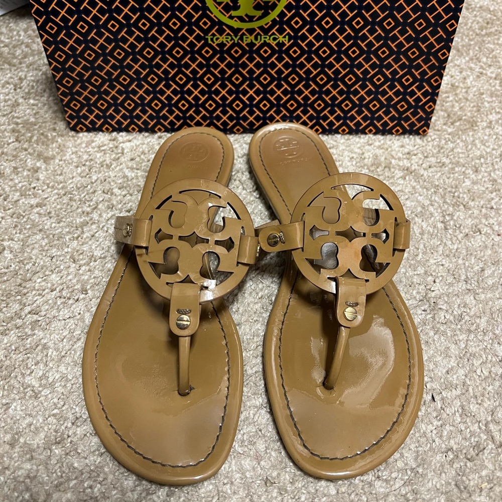Tory Burch Patent Nude Miller Sandal